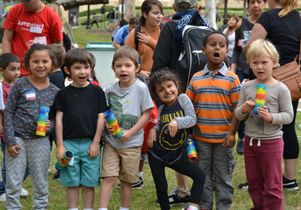 Preschoolers at UCLA's largest literacy fair for kids