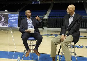 Tyus Edney and Kareem Abdul-Jabbar