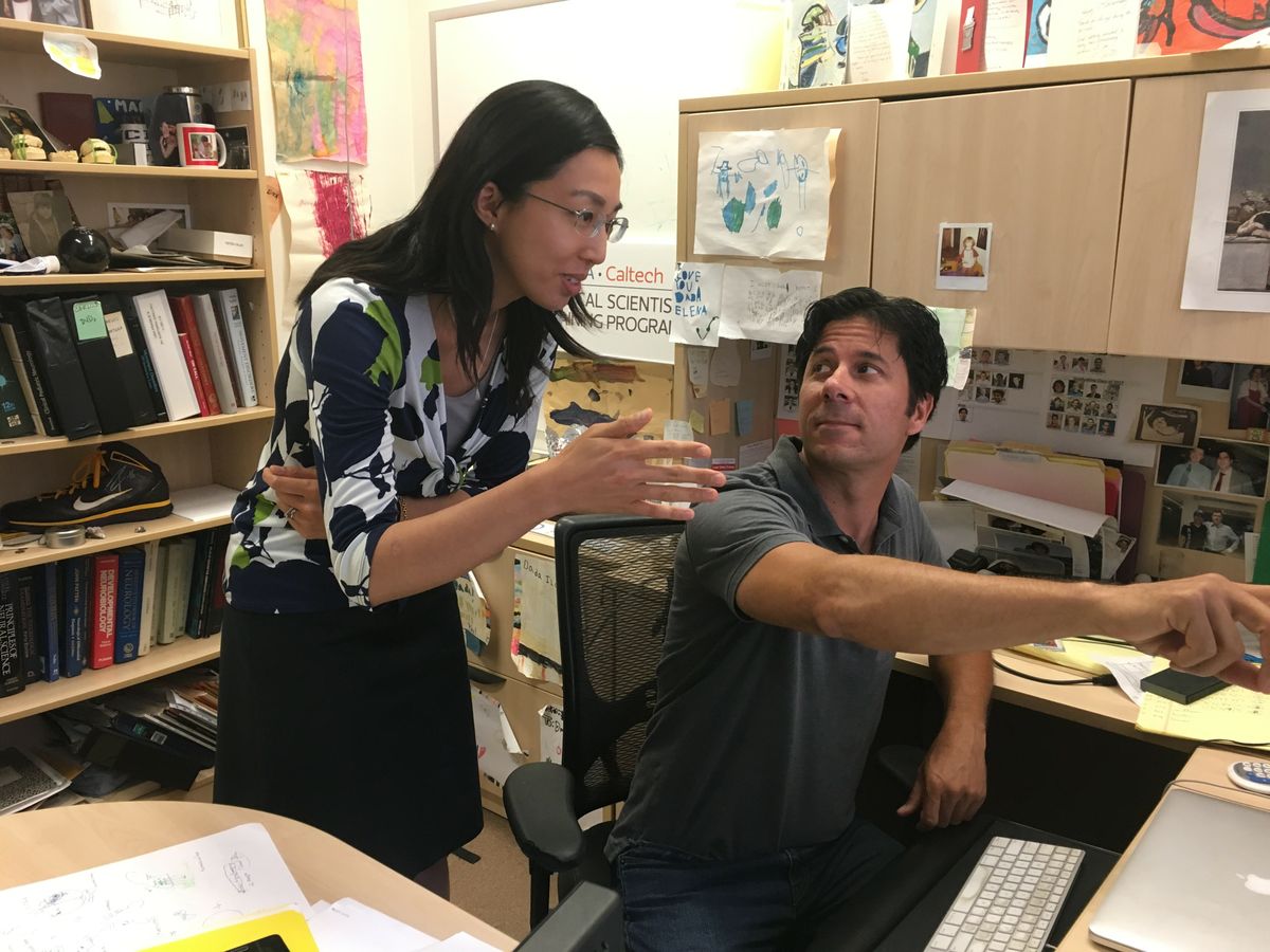 Cynthia He and Dr. Carlos Portera-Cailliau