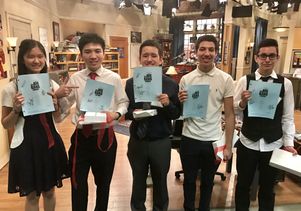 Big Bang Theory Scholarship recipients show off signed scripts