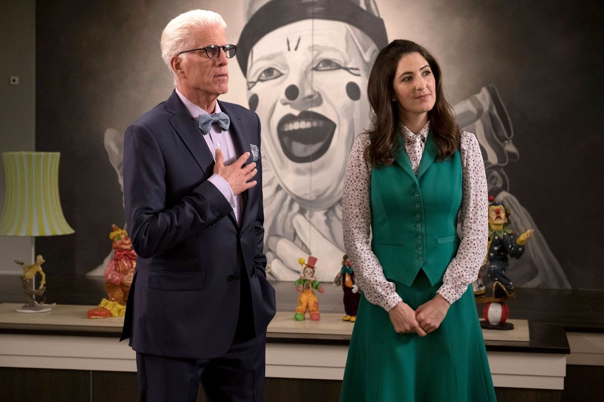 "The Good Place" actors Ted Danson, D'Arcy Carden
