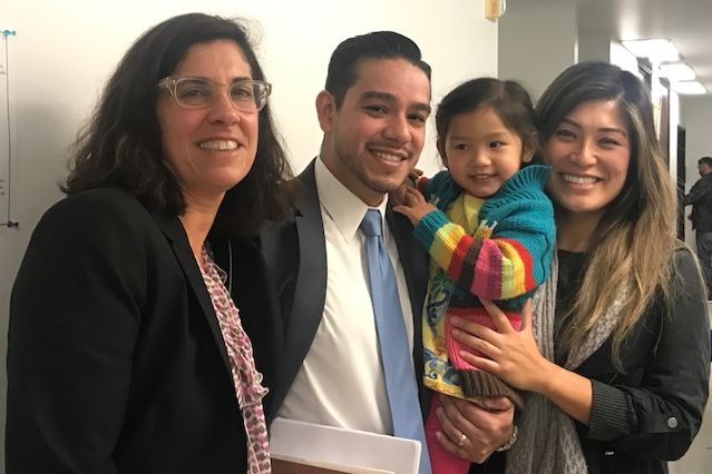 Judy London, Luis Perez, and family