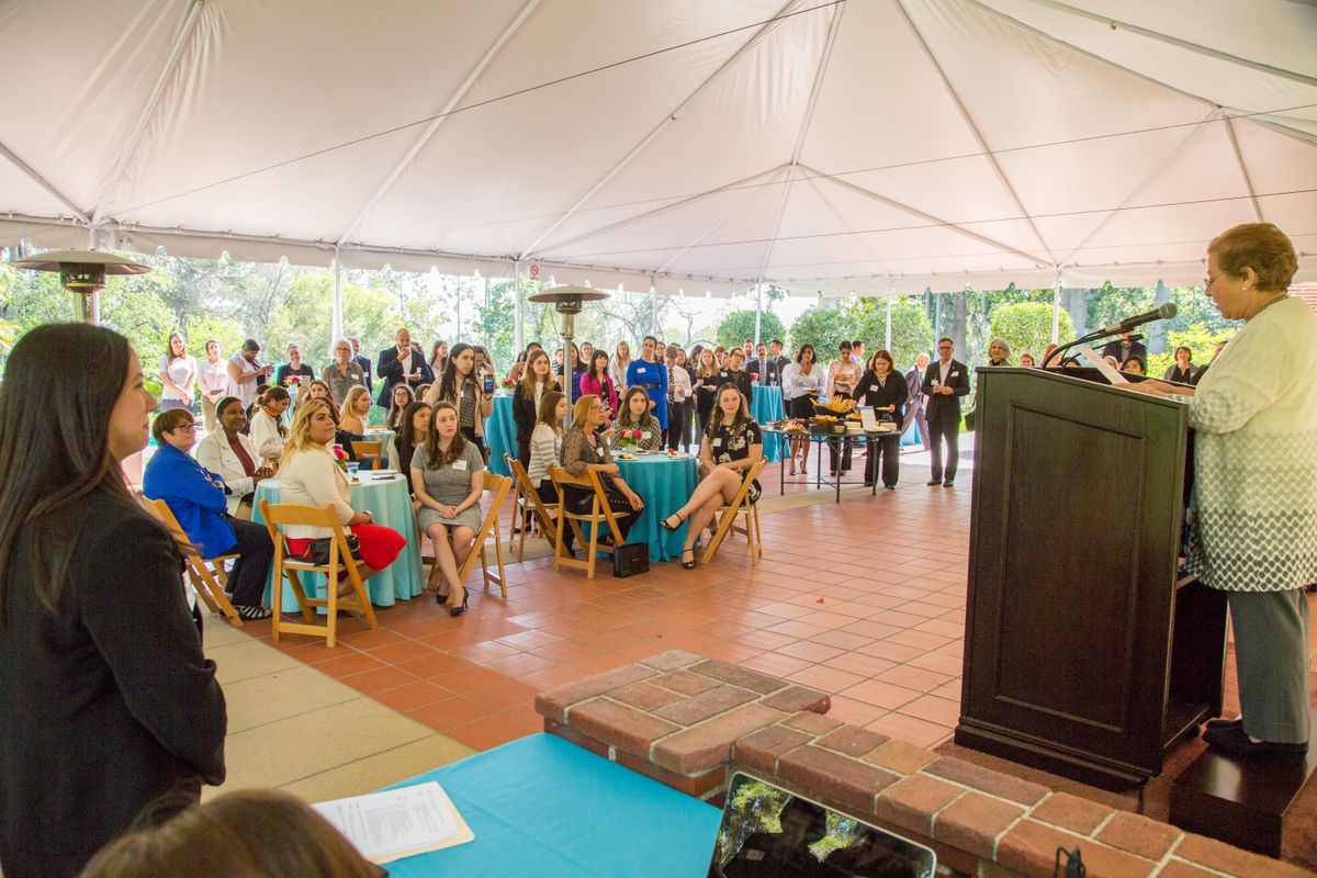 Womens advocacy reception speaking