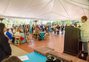 Womens advocacy reception speaking