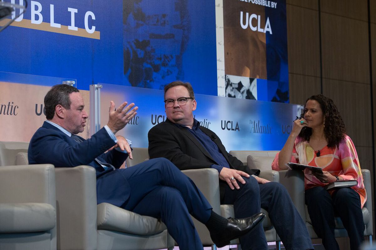David Frum, Andy Richter and Alison Stewart