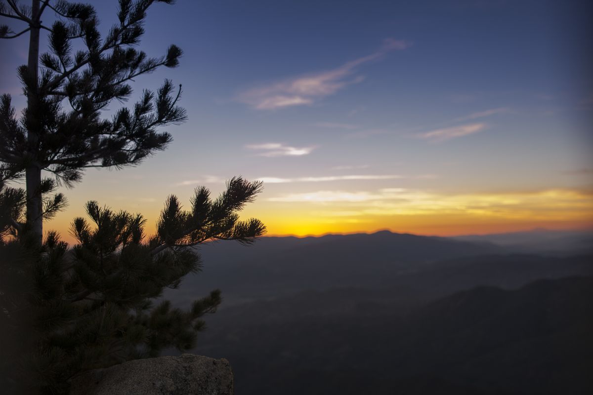 Sunset over Los Coyotes Indian Reservation
