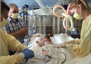 Hussein during procedure at UCLA