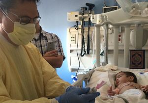 Hussein during stem cell transplant