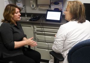 Epilepsy: Dr. Dawn Eliashiv, right, with patient Sharon Shafer