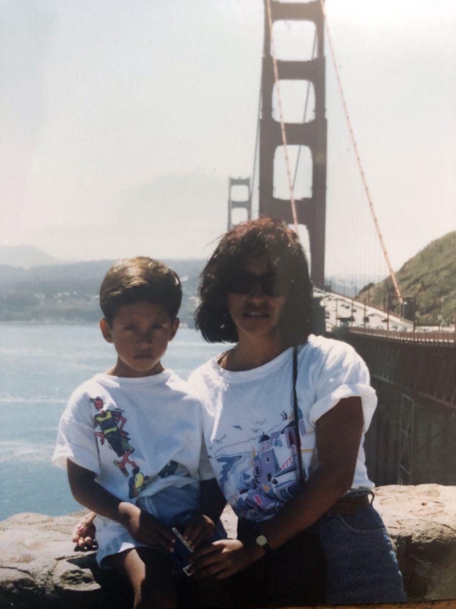 Walter Thompson-Hernández and his mother