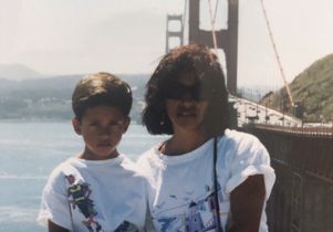 Walter Thompson-Hernández and his mother