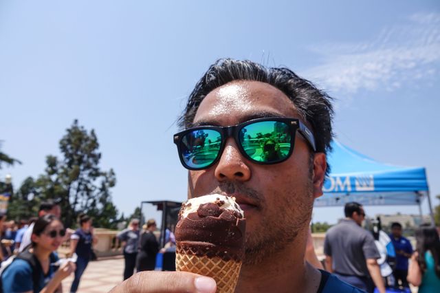 Ice cream on a hot day