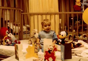 Maurice Elias in crib