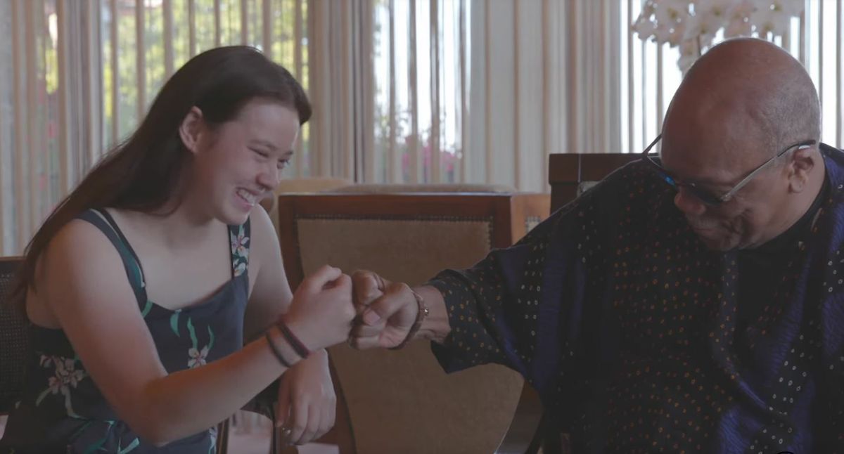 Jade Elliott and Quincy Jones