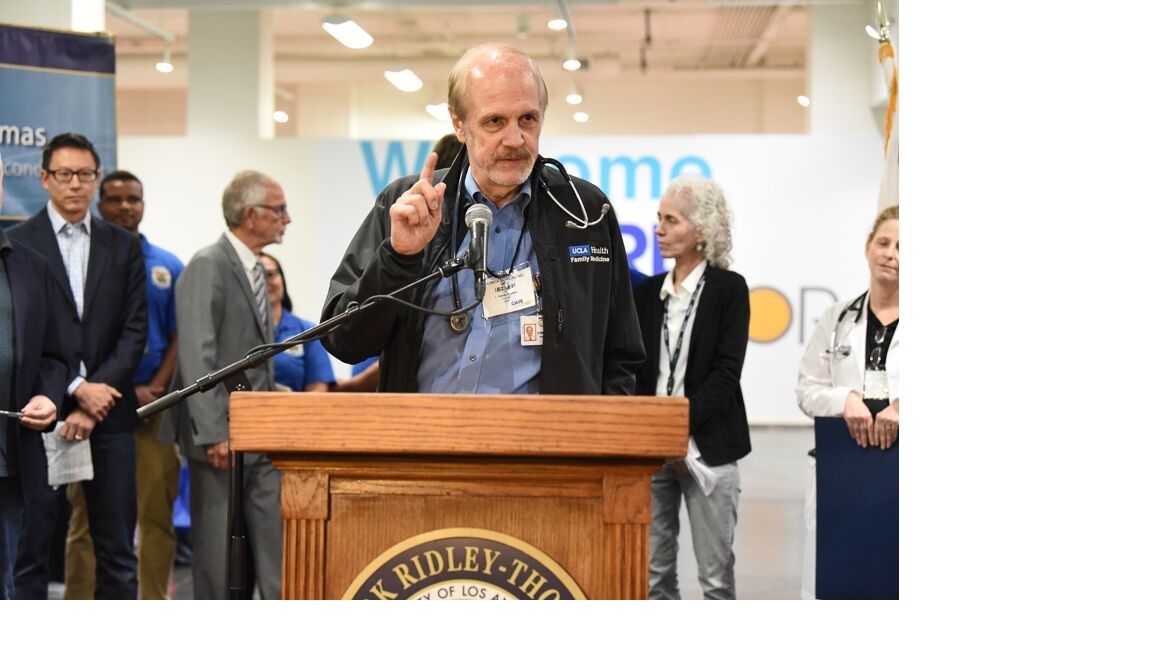 Nearly 200 UCLA volunteers treat the uninsured at the annual Care Harbor free clinic UCLA