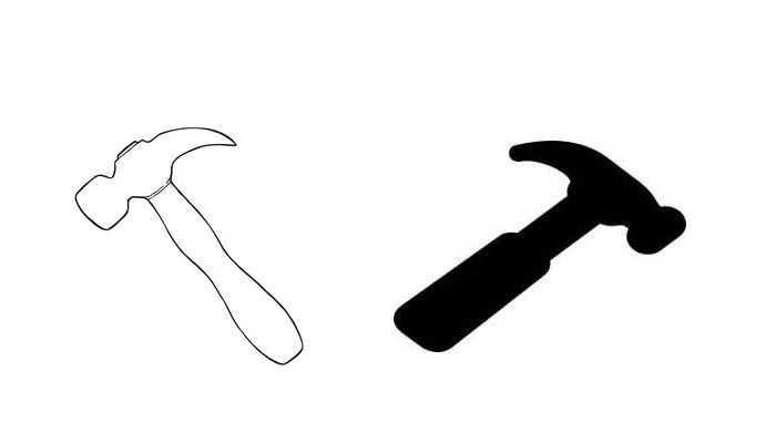 White and black hammers