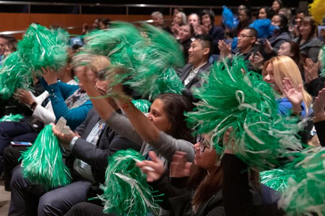 Resnick staff celebrating