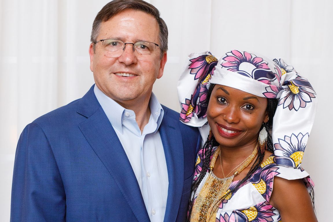 Tony Pritzker with Hindou Oumarou Ibrahim