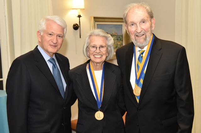 Chancellor Block with Shirley and Ralph Shapiro