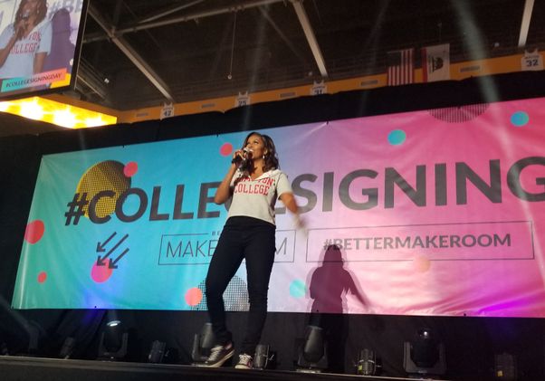 Michelle Obama on stage