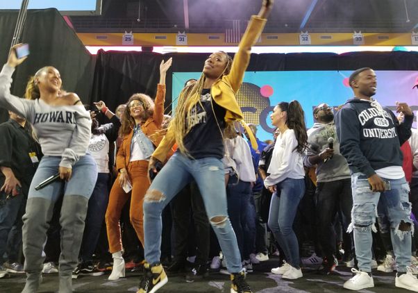 Dancing at College Signing Day