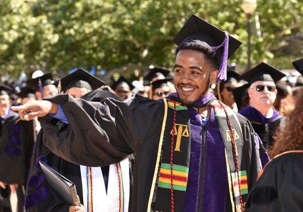 Curtis Harris at UCLA Law commencement