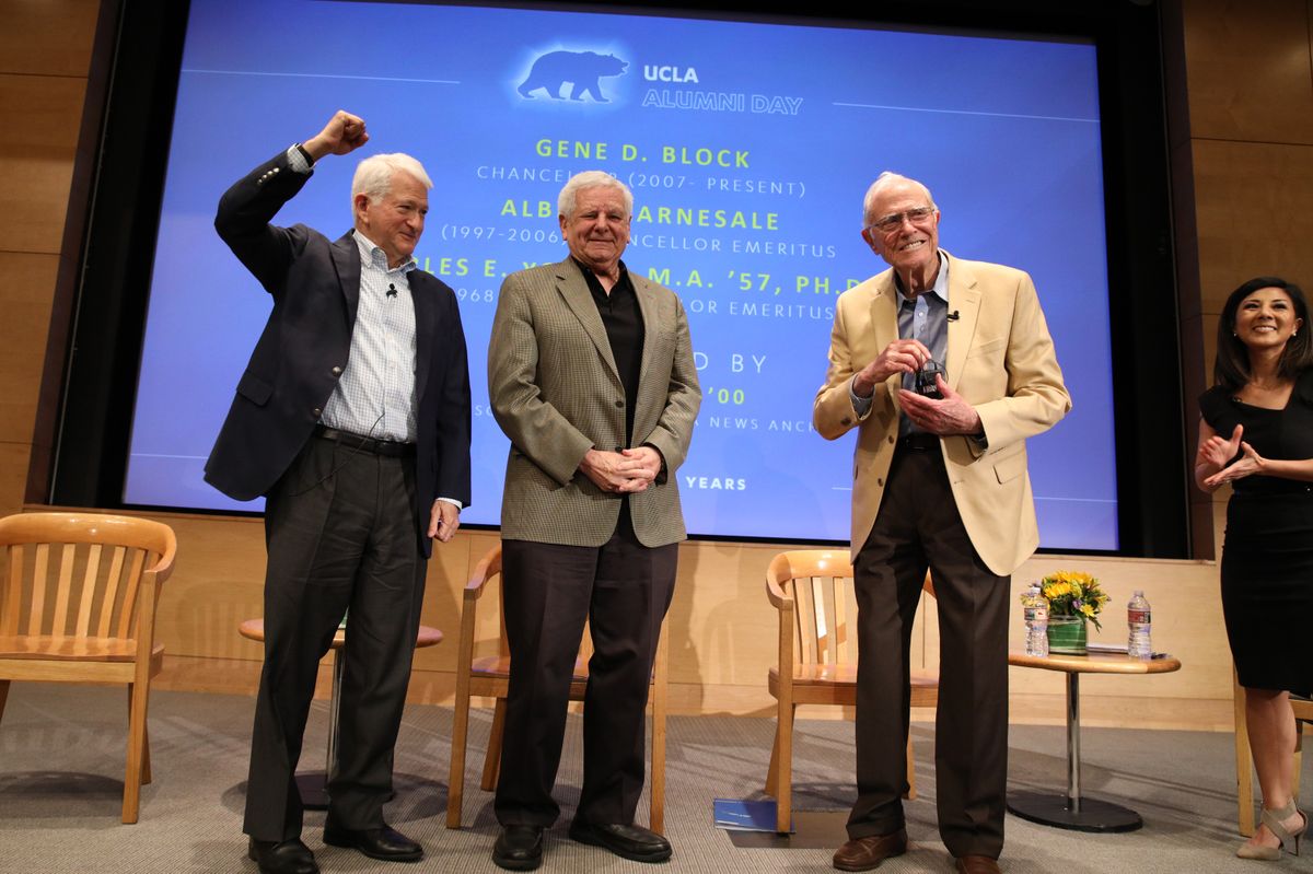 Three chancellors on stage
