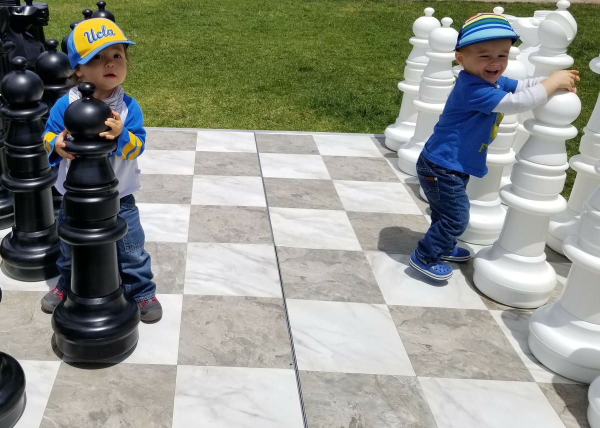 Children playing chess