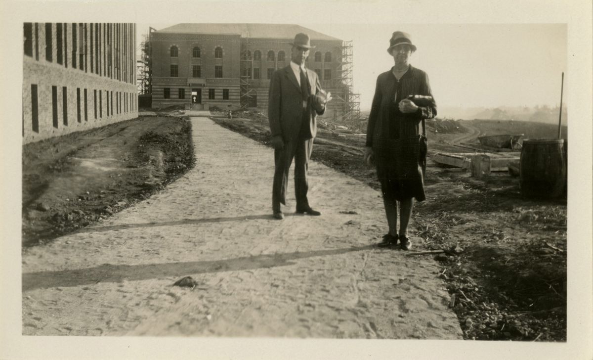 Moore Hall under construction 1929