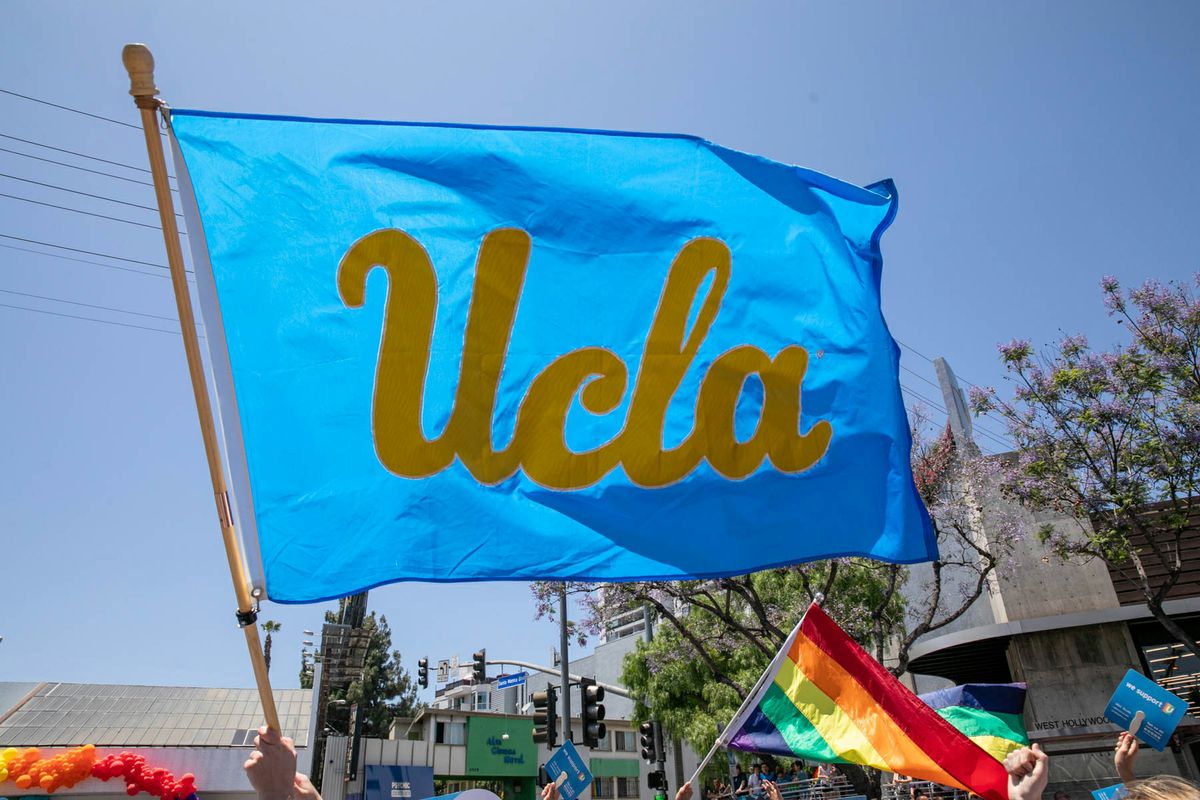 UCLA flag at LA Pride parade