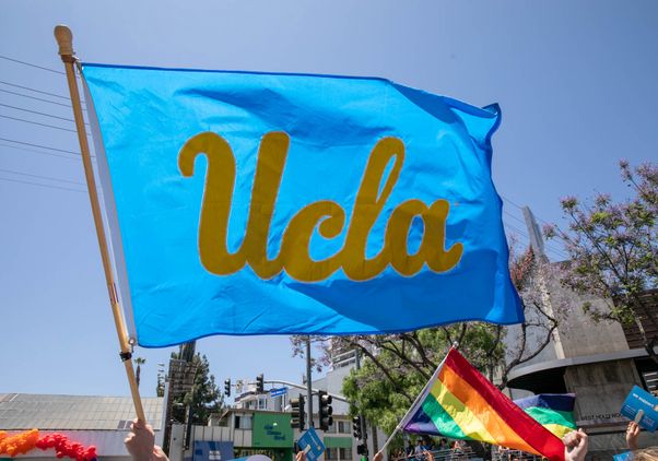 UCLA flag at LA Pride parade