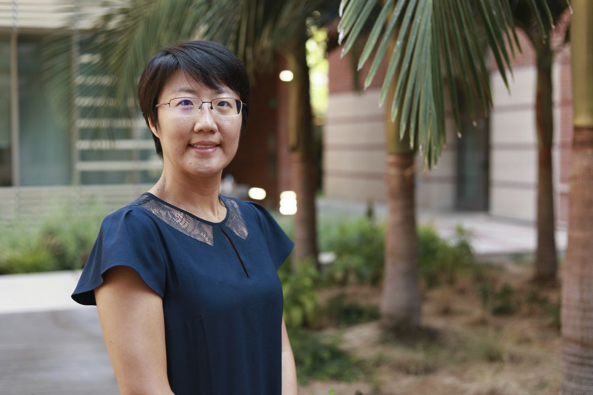 Simin He Photo | Ximin He in front of a building | UCLA