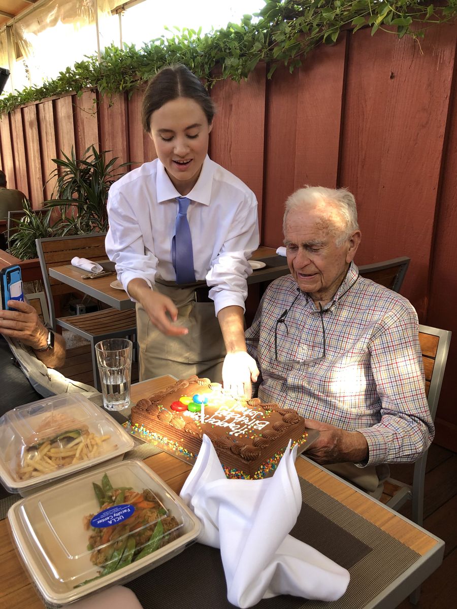 John McNeil with cake