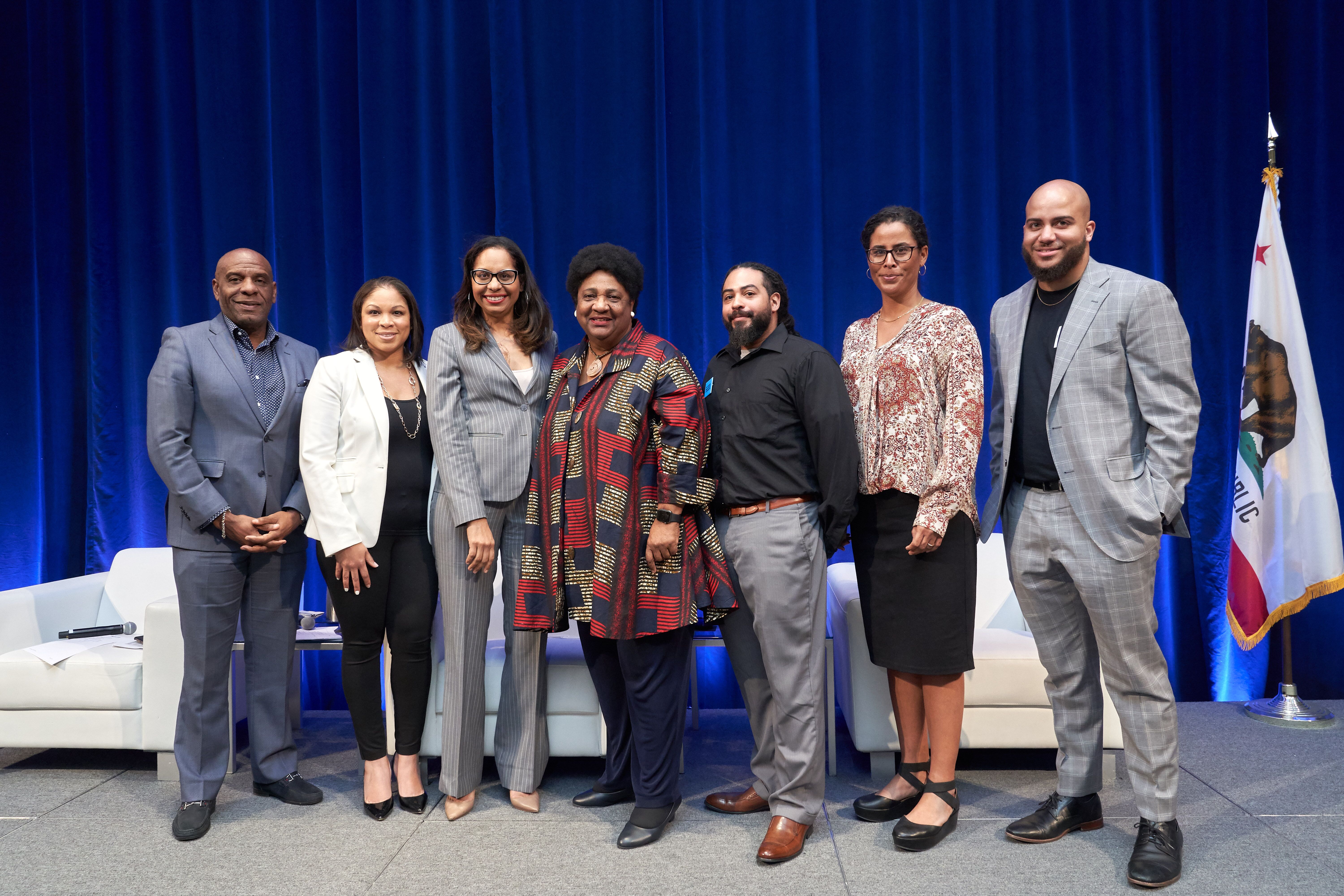 caption State of Black California meeting attendees