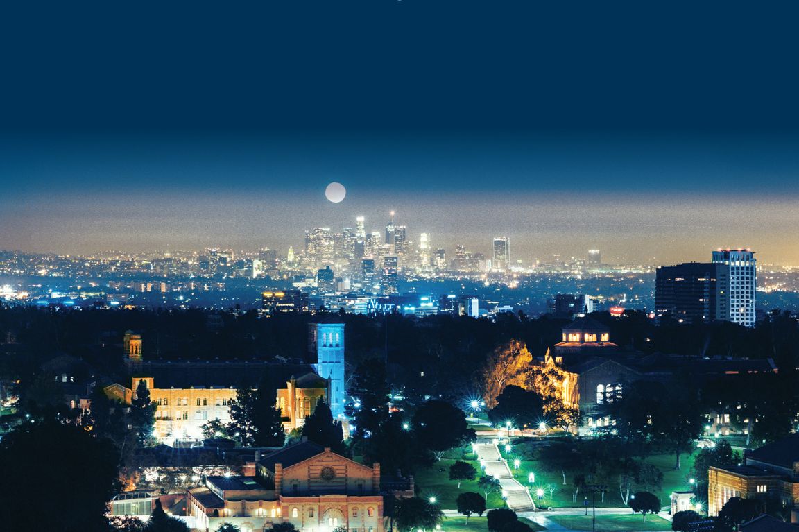 Moonrise over campus