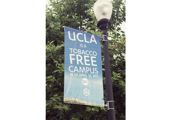 “UCLA is a tobacco-free campus” banner
