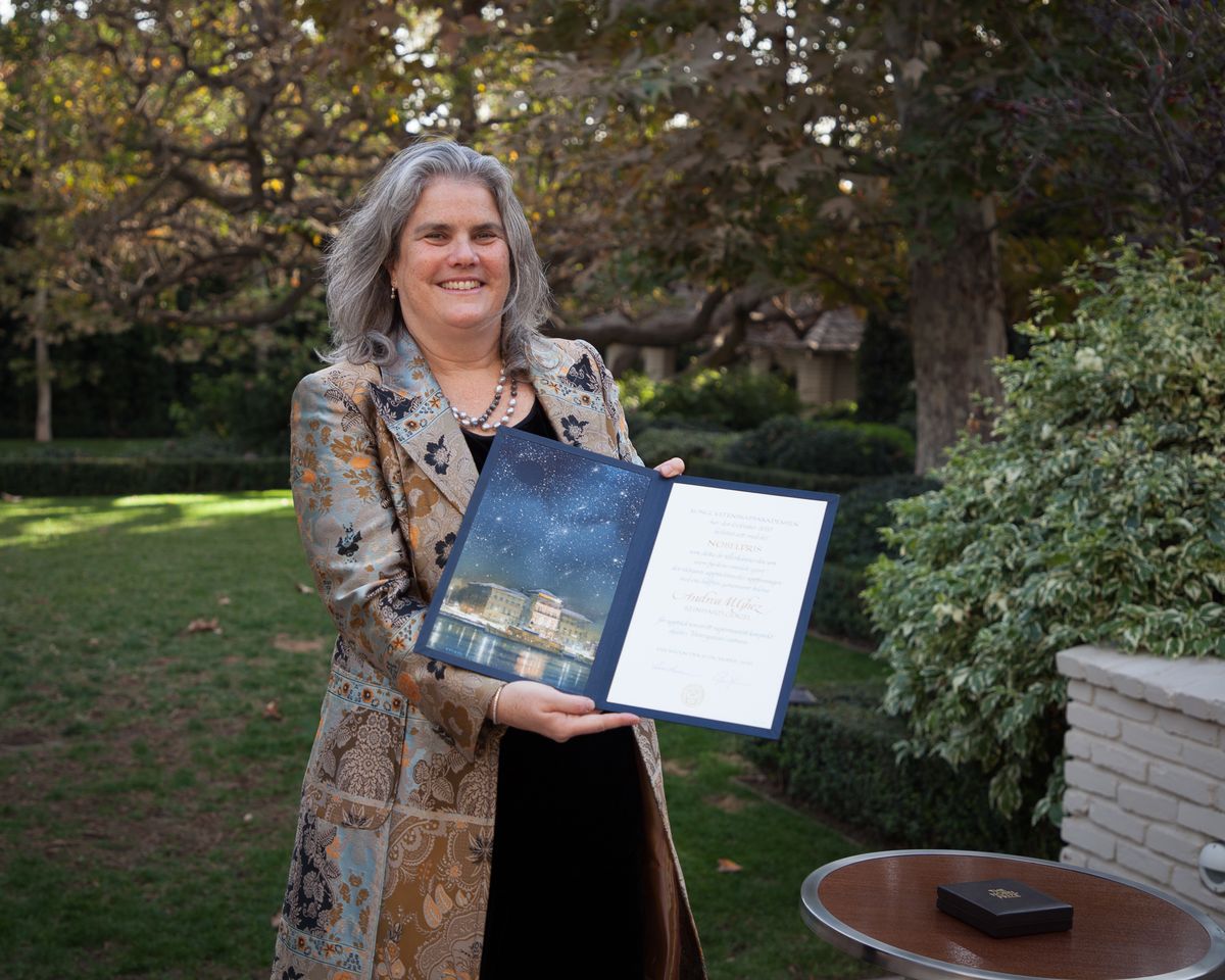 Andrea Ghez with Nobel citation