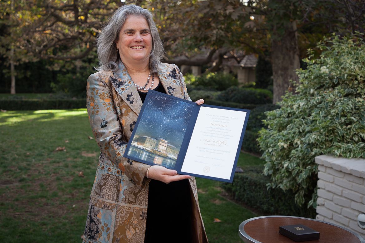 Andrea Ghez with Nobel citation