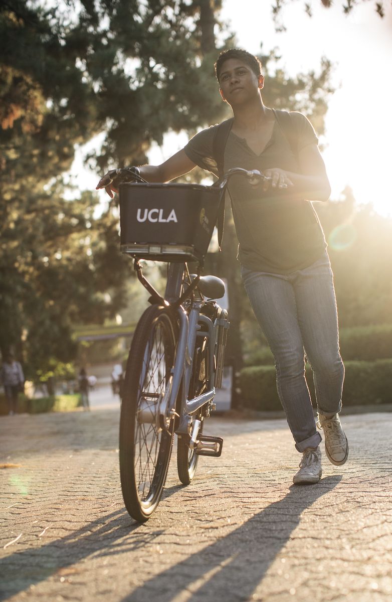 Dismount zone on Bruin Walk