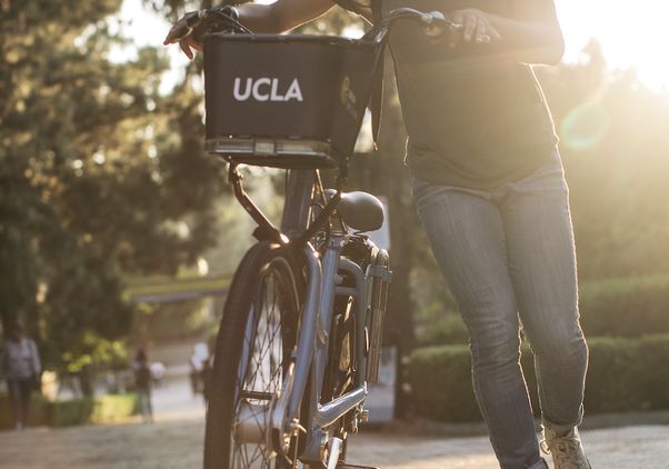 Dismount zone on Bruin Walk