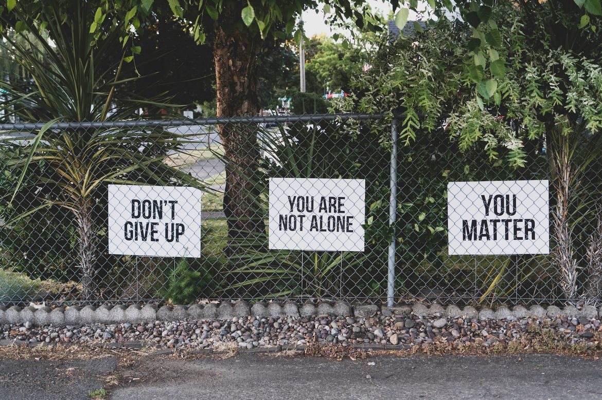 Dont give up signs
