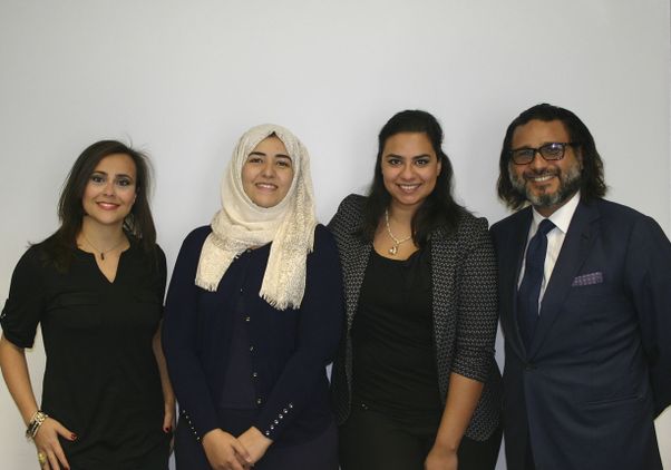 Farah Shaer, Amani Alsaied, Hanadi Elyan and donor Hani Farsi