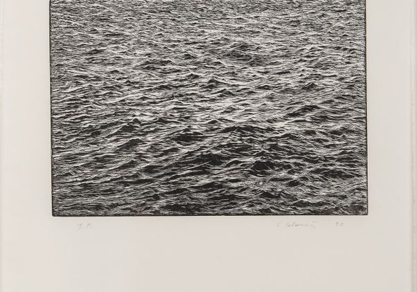 Ocean Surface Woodcut