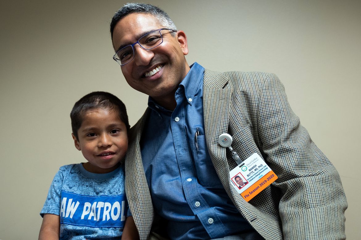 Dr. Manish Butte with patient