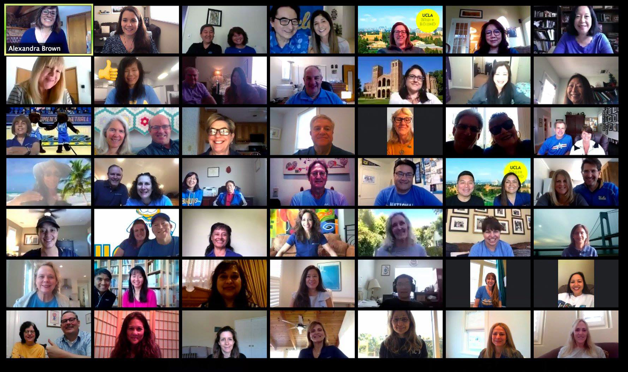 UCLA Alumni parents’ council in an online meeting