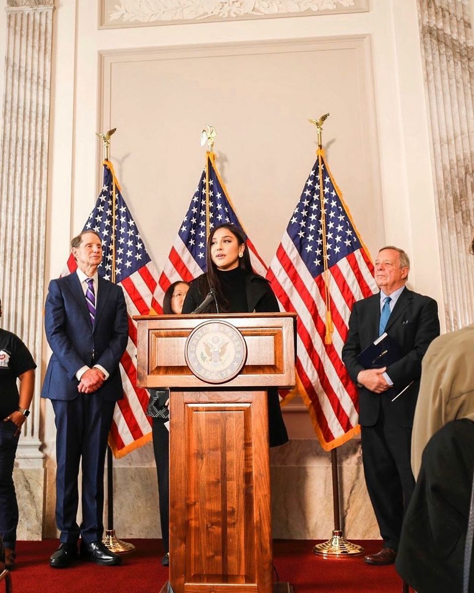 Dellara Gorjian at press conference