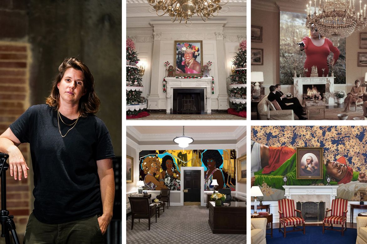 Artists in Presidents collage and Constance Hockaday
