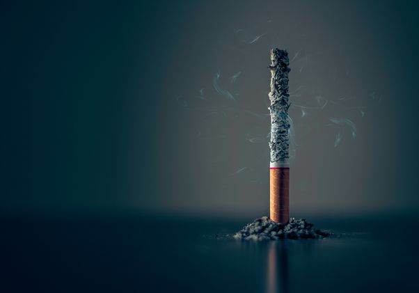 Cigarette standing up