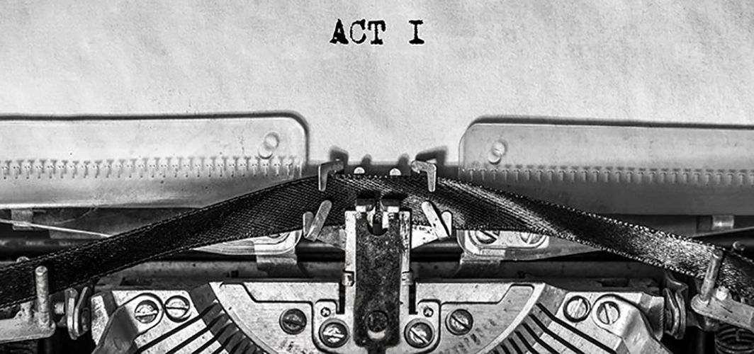 Typewriter with script page