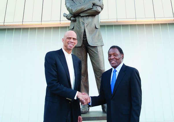 Kareem Abdul-Jabbar and Rafer Johnson